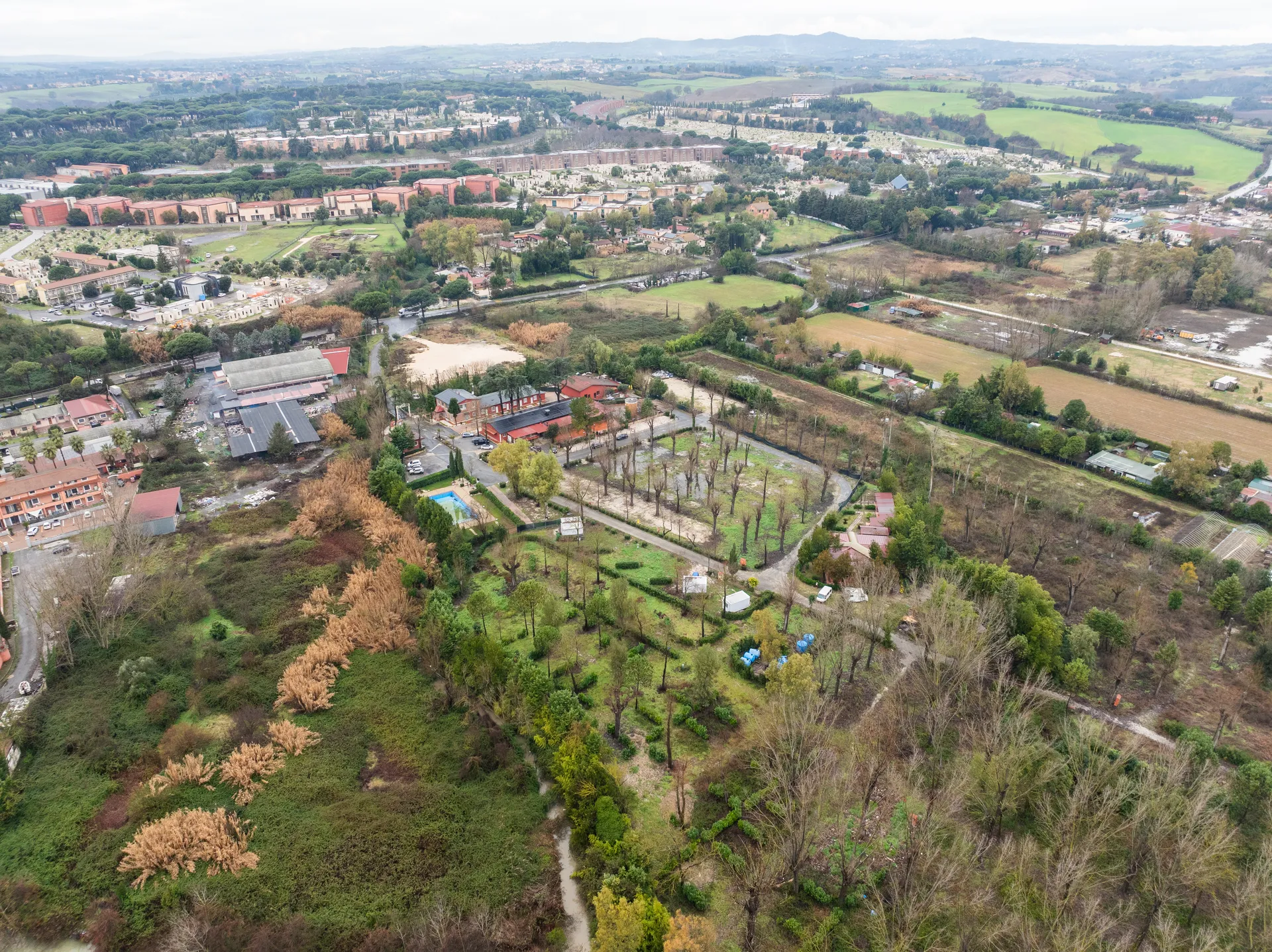 Vista panoramica Tiber Village Roma