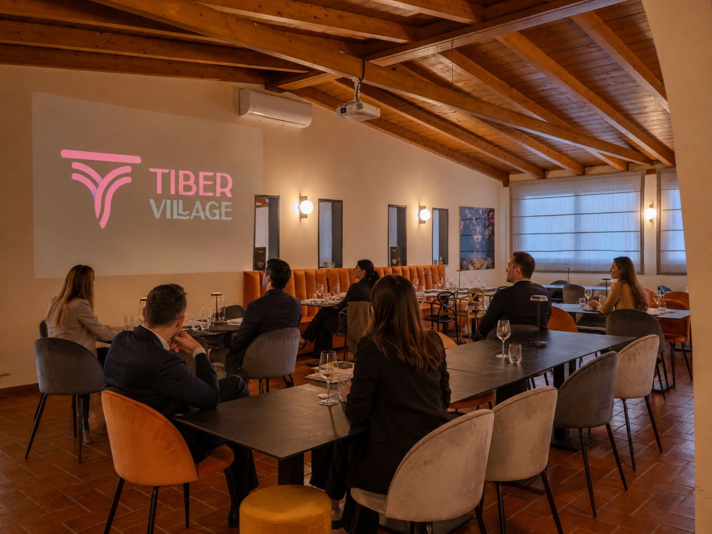 Sala eventi e allestimento per cerimonie al Tiber Village vicino Roma