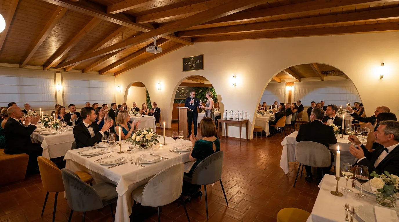 Cena di gala aziendale al Tiber Village