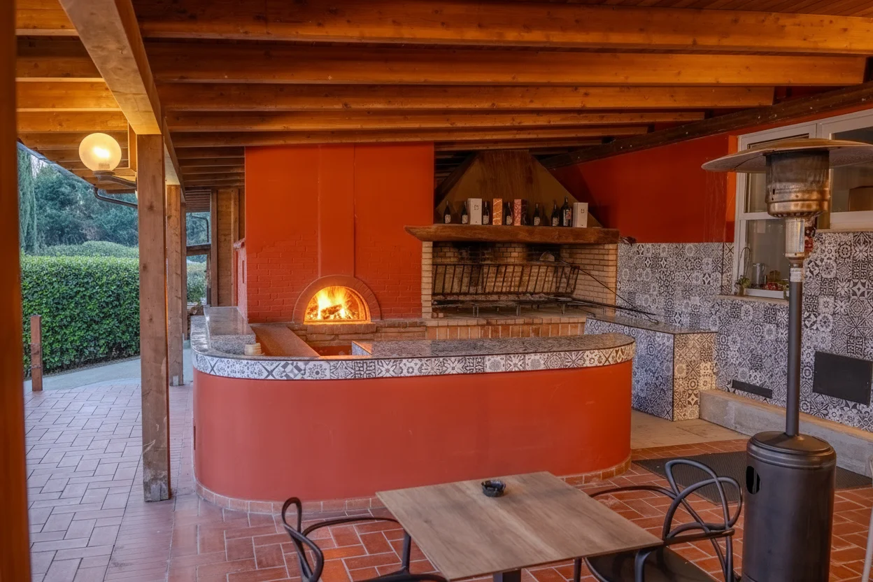 Forno a legna e brace area esterna